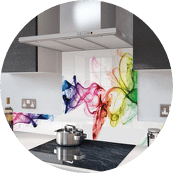 Фотопечать на стекле и стеклянных кухонных фартуках