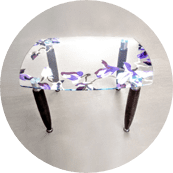 Изготовление столов с витражным рисунком